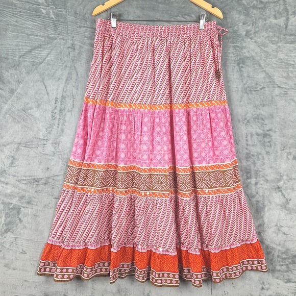 White Stag Dresses & Skirts - White Stag Skirt‎ Large Boho Peasant Tiered Prairie Festival Maxi Modest Sequins